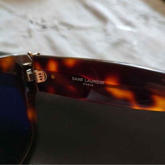 Saint Laurent Authentic Havana Women's Sunglasses New In Case. - Picture 4 of 8